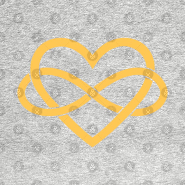 Polyamory Gold Infinity Heart by sexpositive.memes